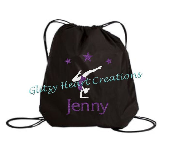 Personalized Gymnastics Balance Design Cinch Bag