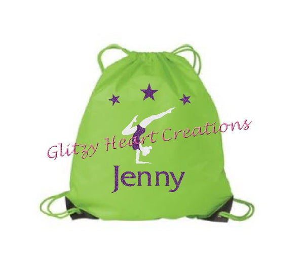 Gymnastics Balance Design Personalized Cinch Bag