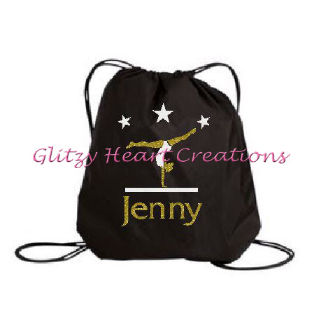 Gymnastics Balance Beam Design Personalized Cinch Bag