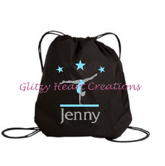 Gymnastics Balance Beam Design Personalized Cinch Bag