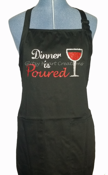 Apron - Dinner is Poured Design