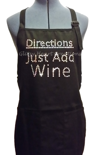 Apron - Directions Just Add Wine Design