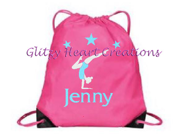 Personalized Gymnastics Balance Design Cinch Bag