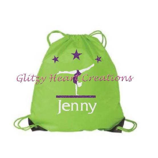 Personalized Gymnastics Balance Beam Design Cinch Bag