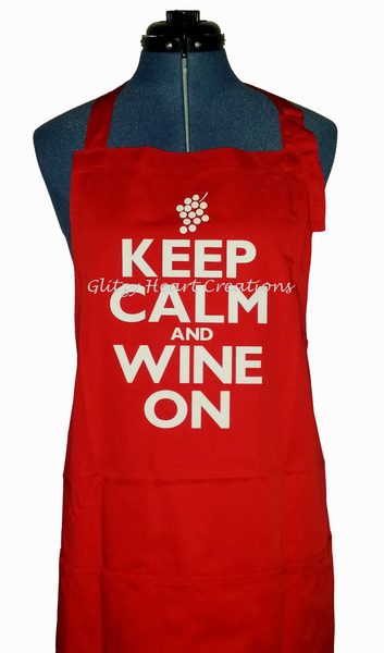 Apron - Keep Calm and Wine On Design