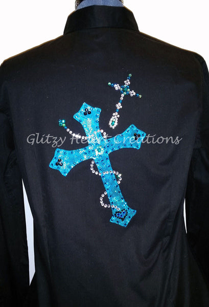 Cross with Rhinestone Cross Shirt