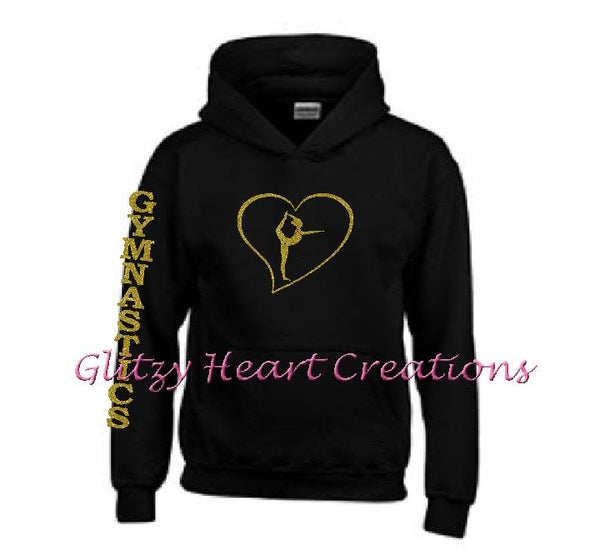 Gymnastics Hoodie with Ring Balance in Heart Design